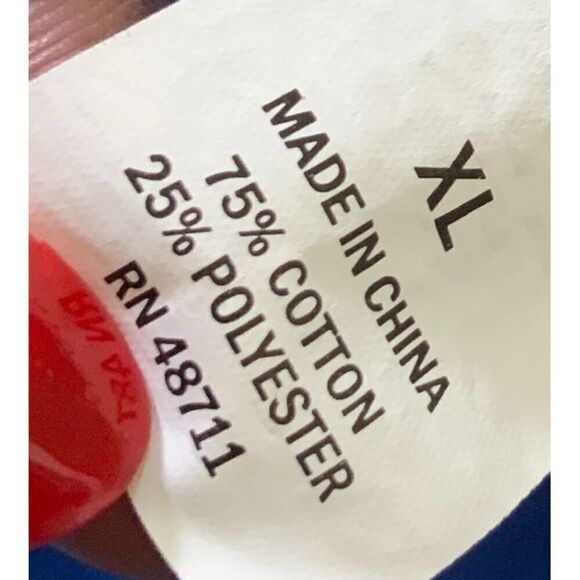 EDGAR + ASH Blue Striped Trim Crew Neck Academia Pullover Sweatshirt Extra Large - Picture 12 of 13